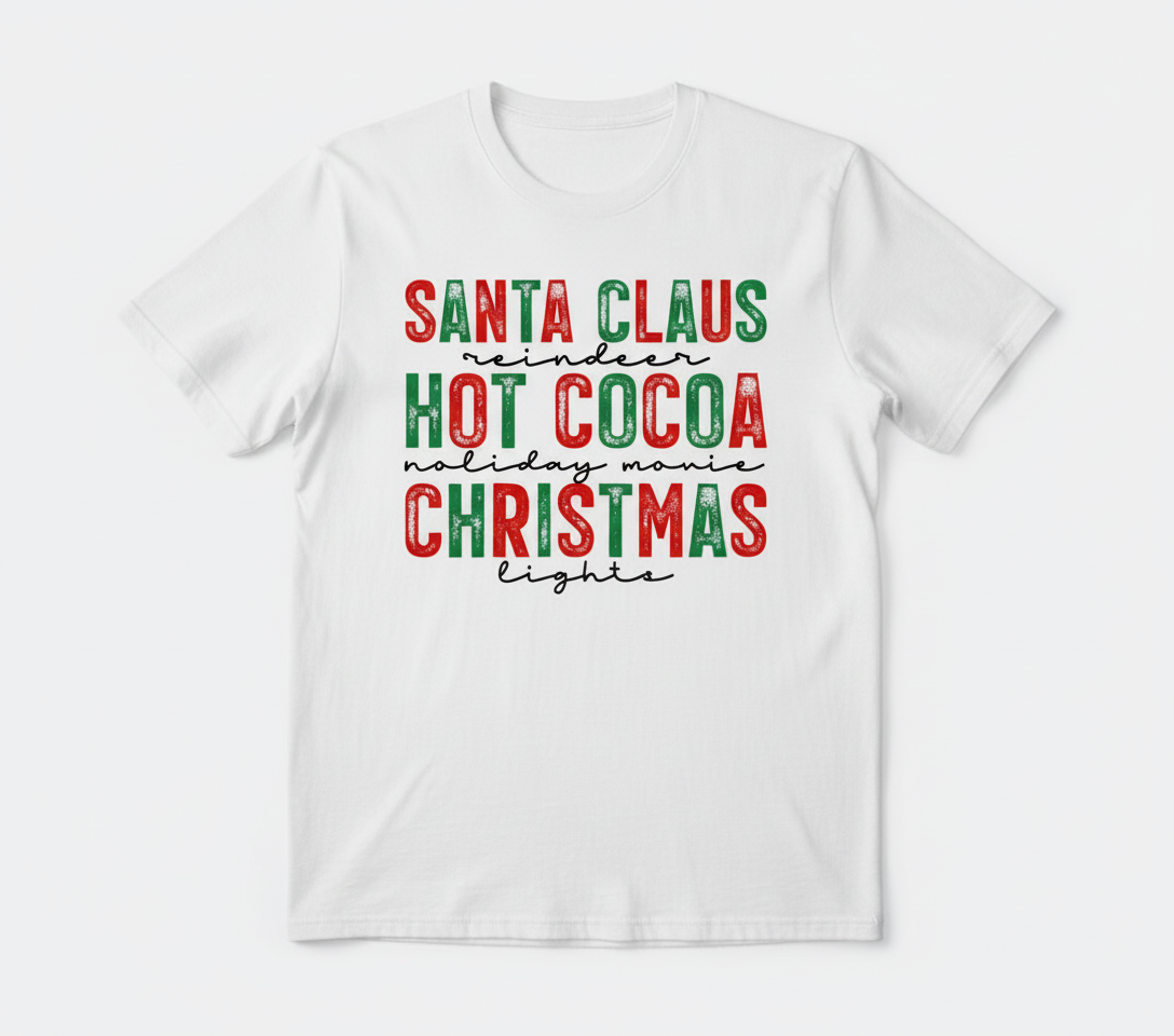 Santa Reindeer Cocoa Movie Lights