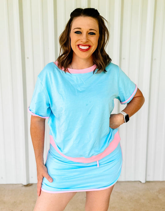 COLORBLOCK SKORT SET