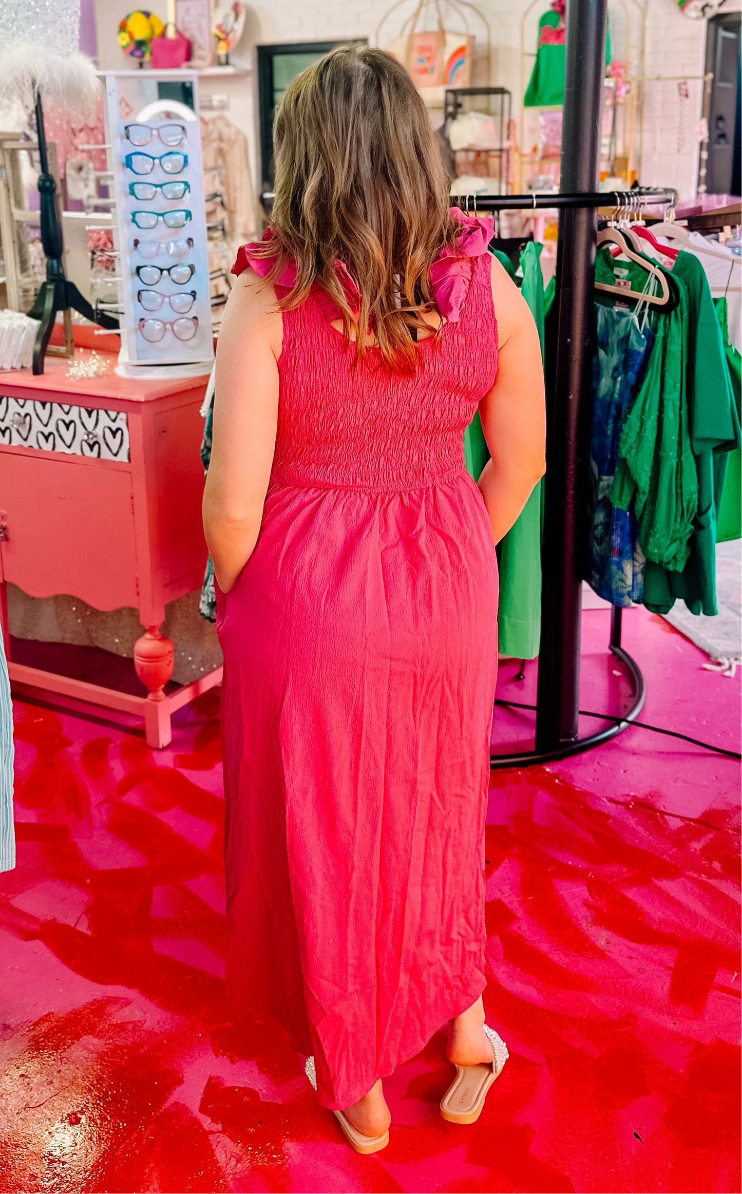 RUFFLE MAXI DRESS