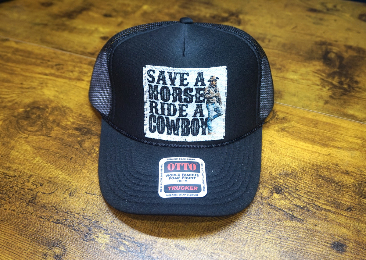 Hat: Blk-Save A Horse Ride A Cowboy