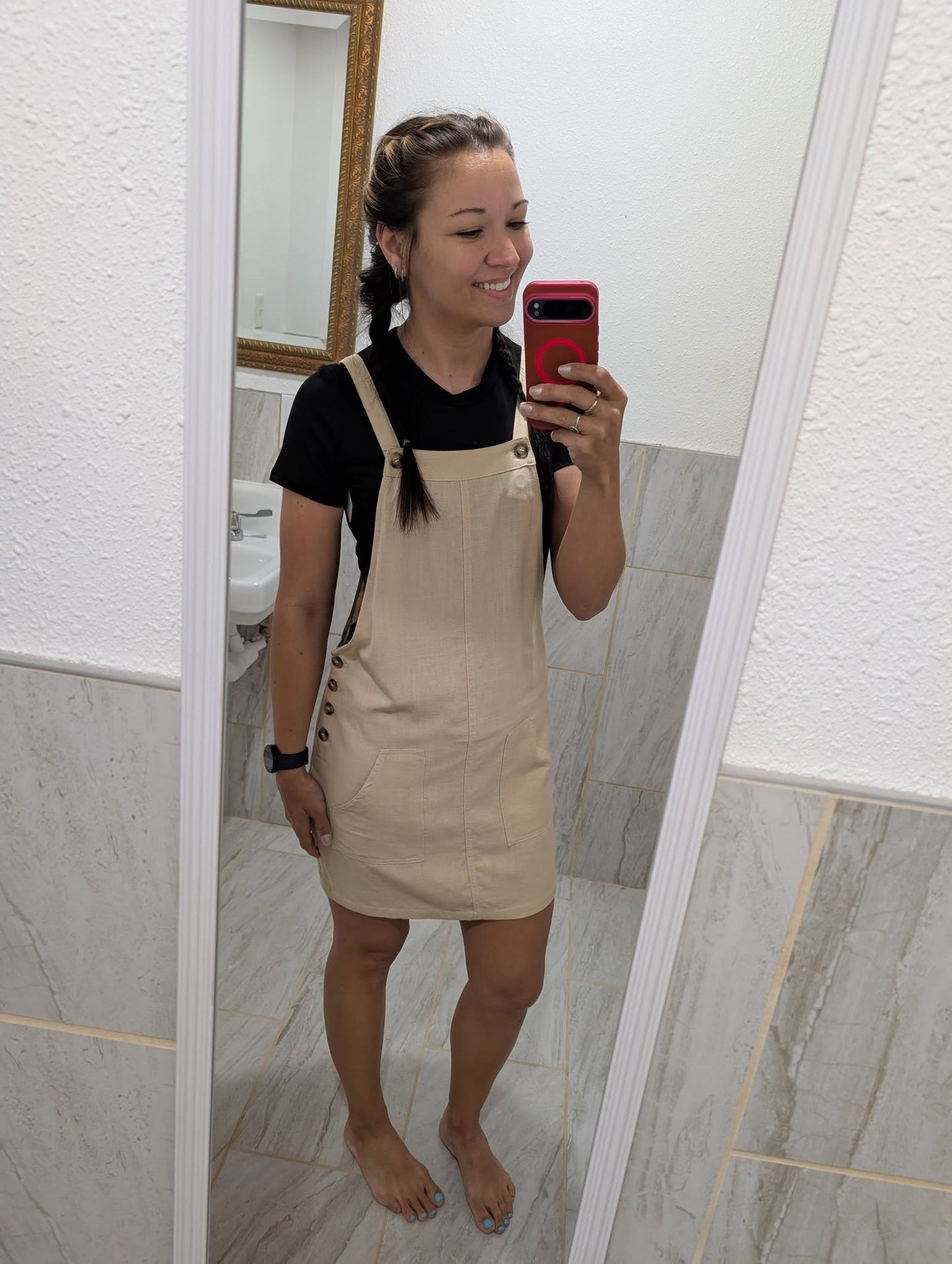 OVERALL MINI DRESS