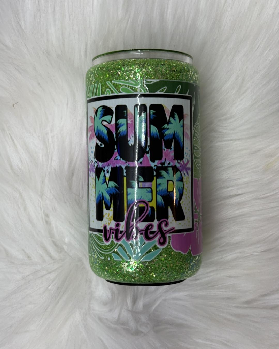 16 oz Snowglobe- Summer Vibes