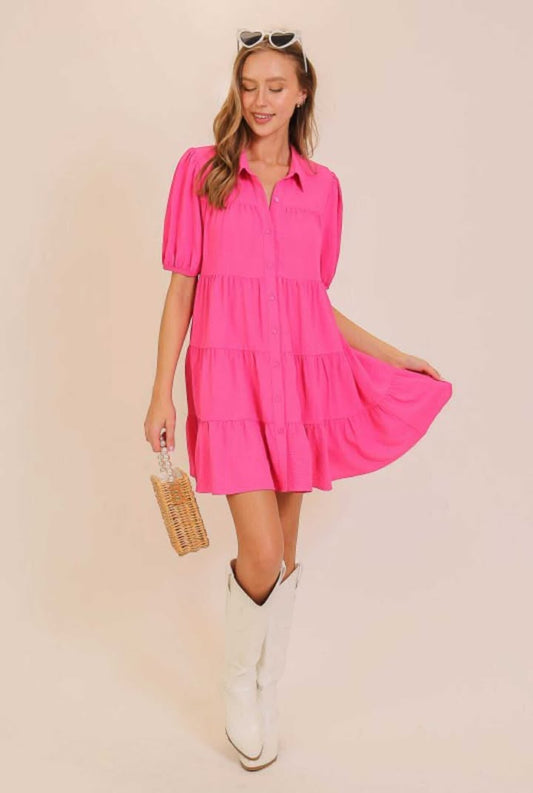 Tiered Pink Dress