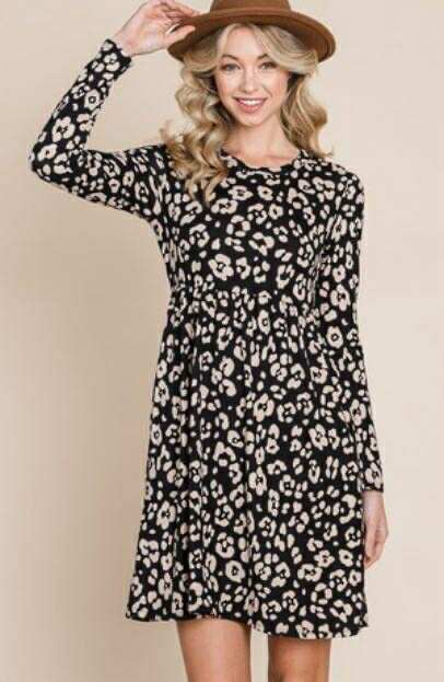 Leopard Long Sleeve Dress
