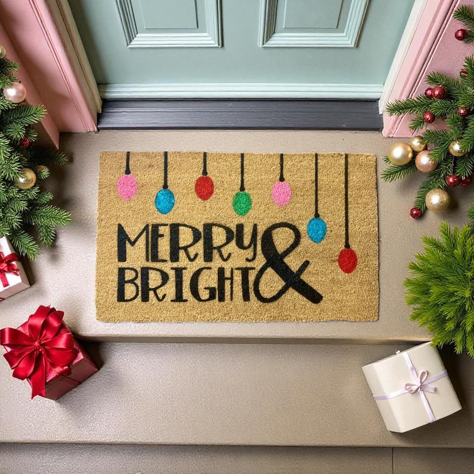 Merry & Bright Door Mat