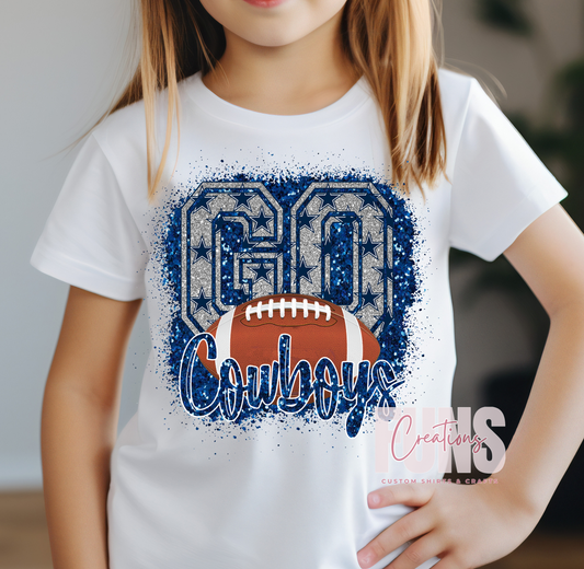 Go Cowboys Glitter Kids