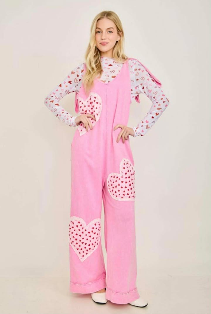 Heart Patched Jumpsuit