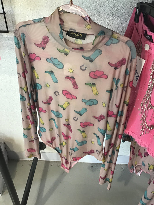 Cowboy Mesh Bodysuit