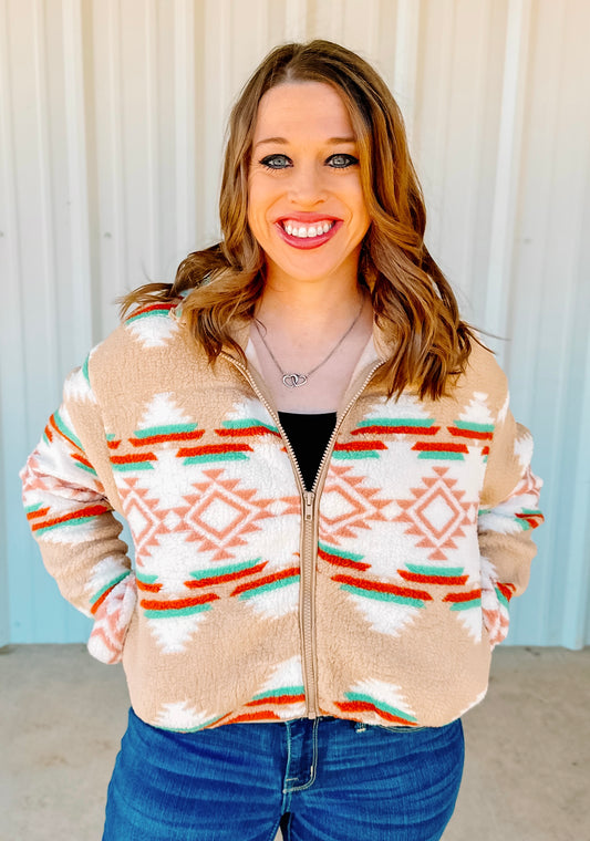 CROPPED SHERPA JACKET