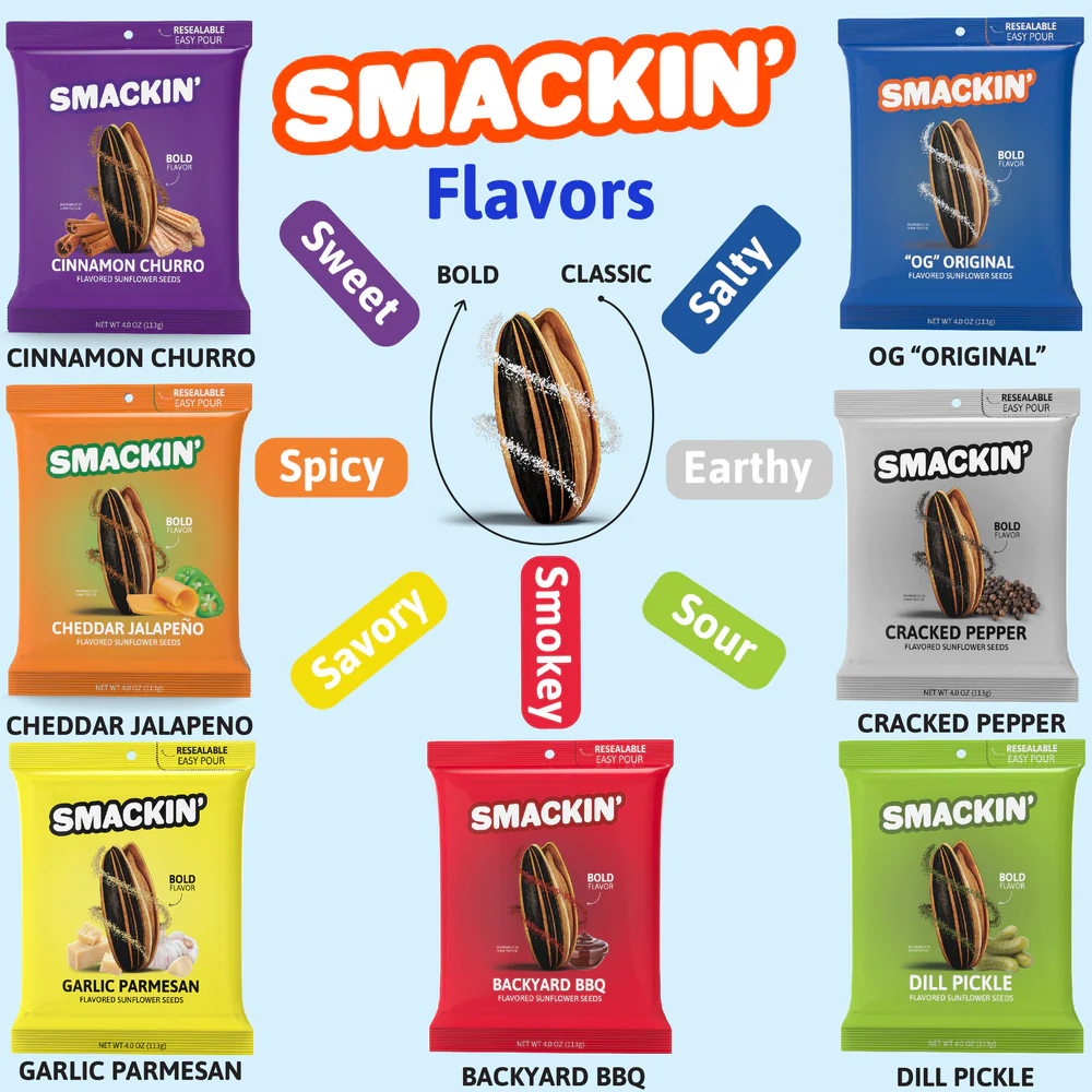 SMACKIN' Sunflower Seeds (4 oz)