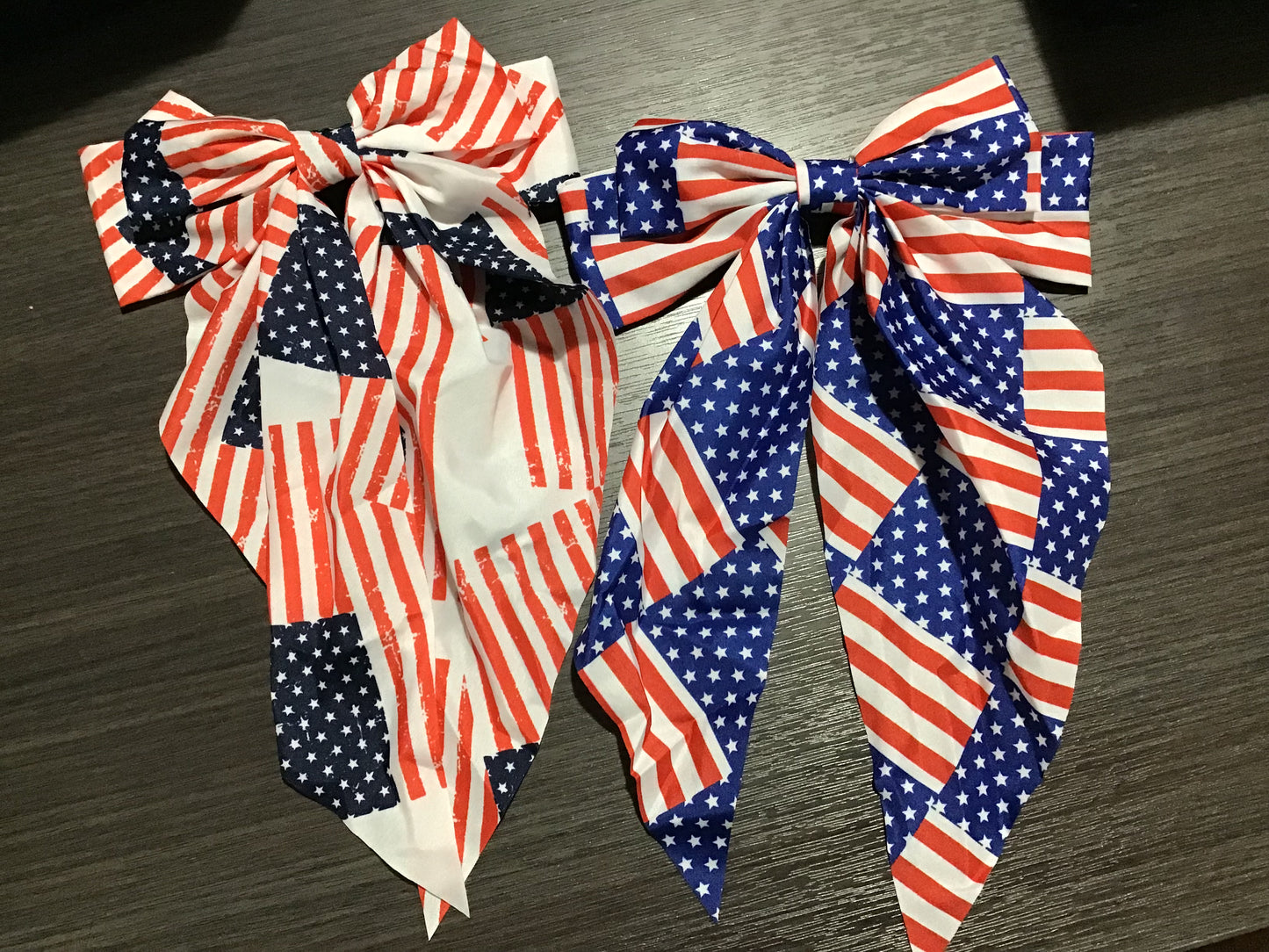 Flag Long Hair Bow