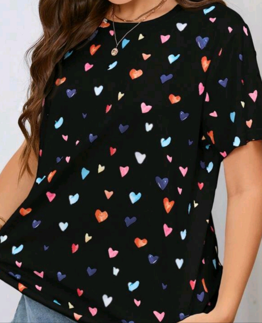 Plus Size Heart TShirt