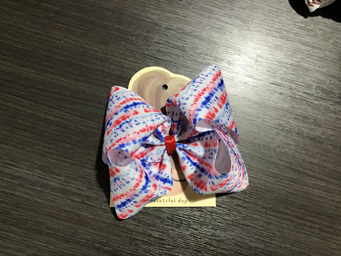 Patriotic Tie Dye Bow