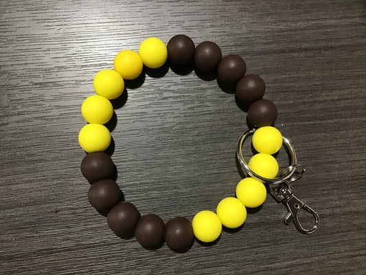 Yellow/Brown Wristlet
