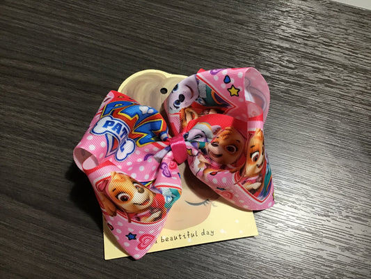 Pink Pups Bow
