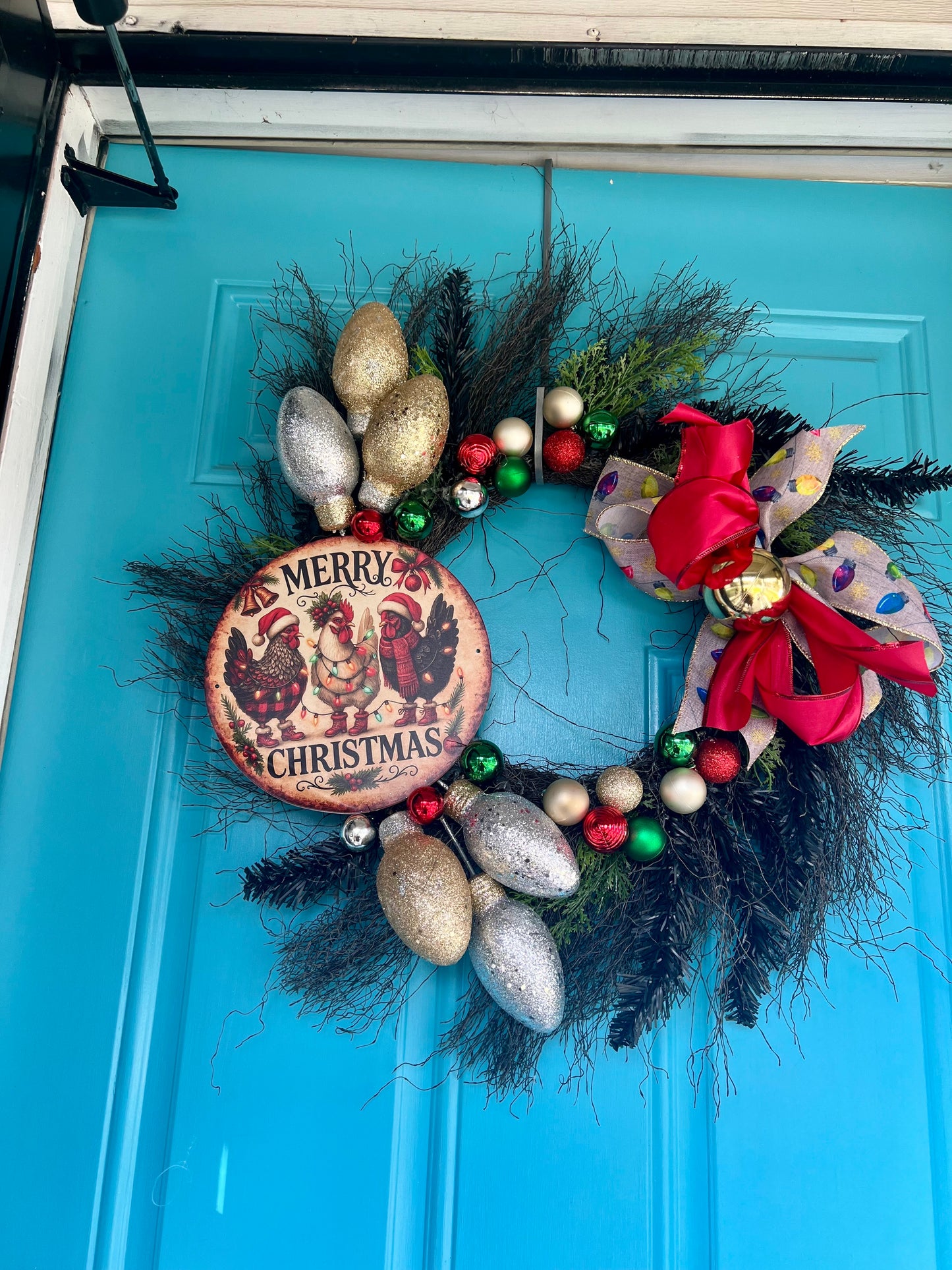 Chicken Christmas Wreath