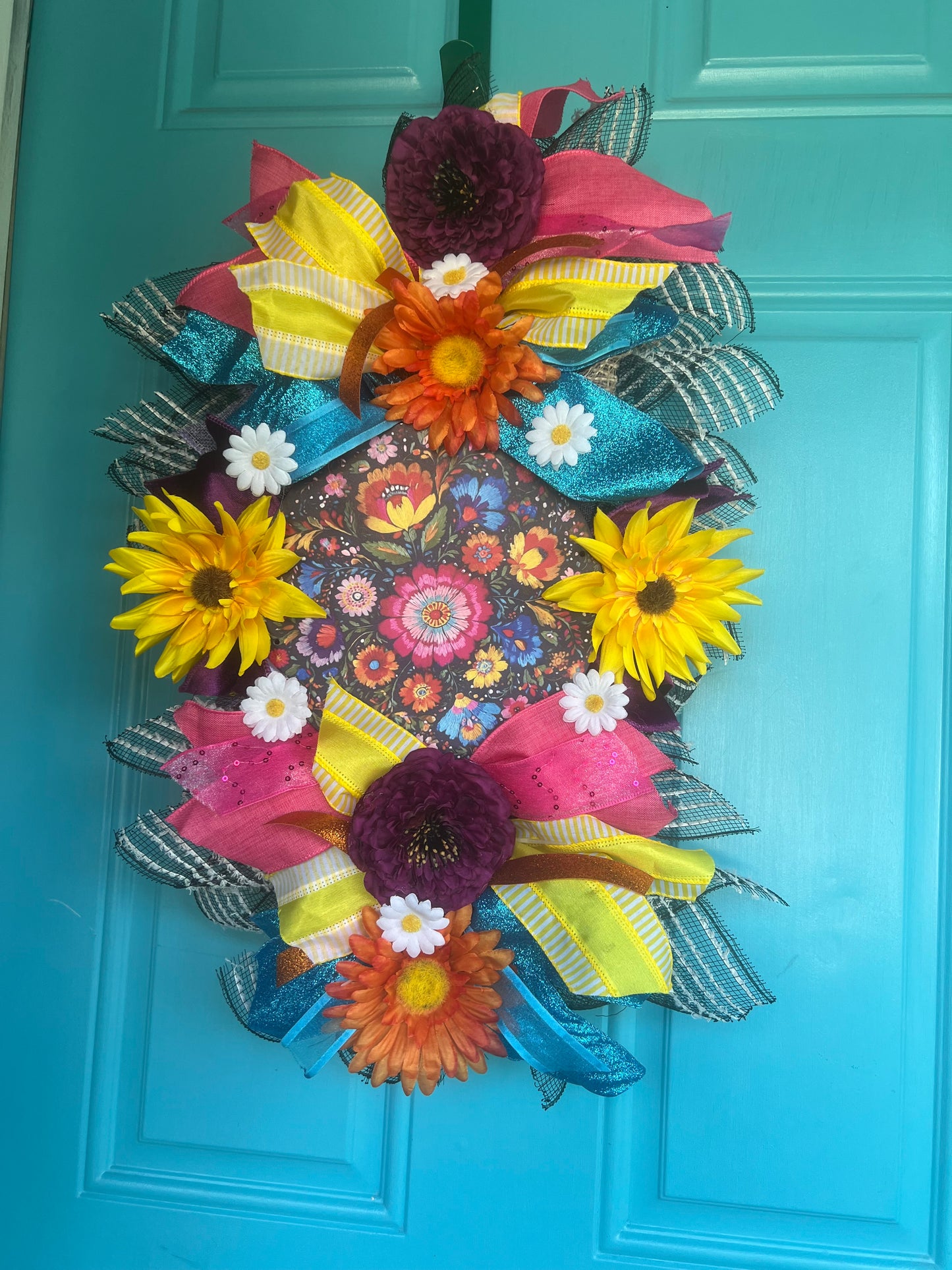 Colorful Floral Swag