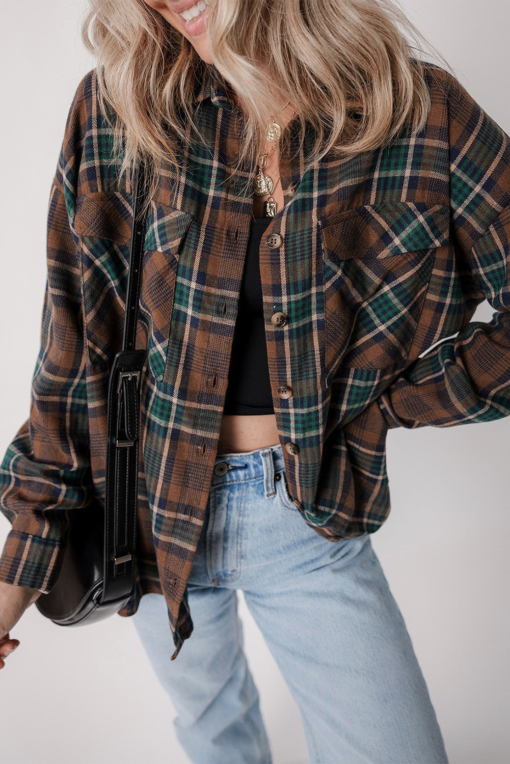KAILEY PLAID BUTTON UP