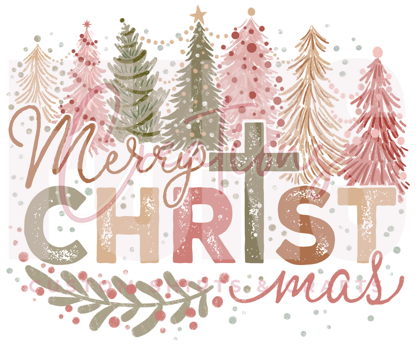 Merry CHRISTmas DTF Transfer