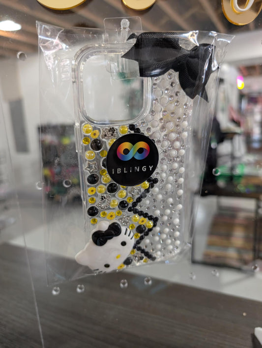 Black/Yellow Kitty iPhone 16 Pro Max