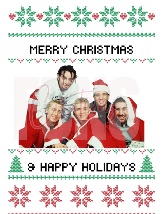 *NSync Christmas DTF Transfer