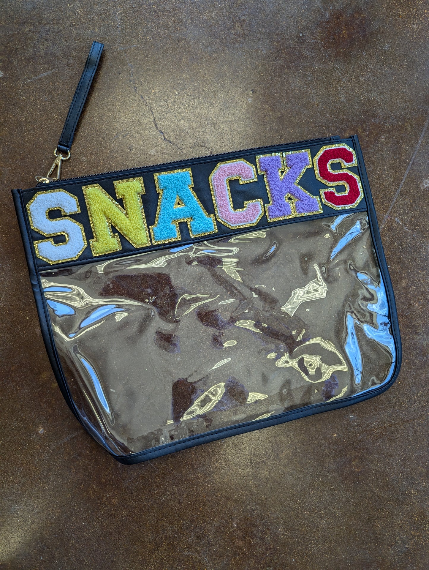 Large Black Snacks Bag