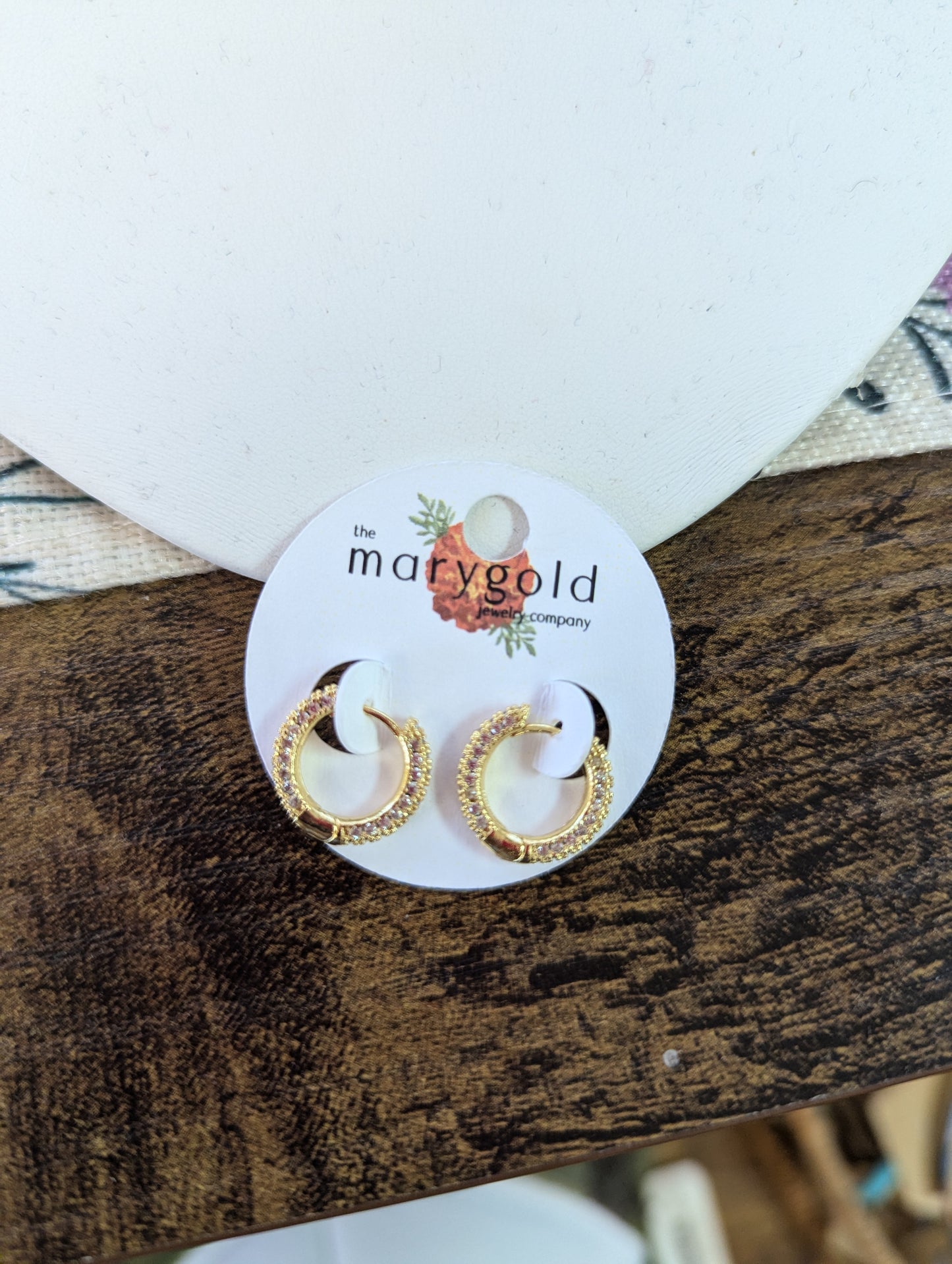 Mini Crystal Huggie E035