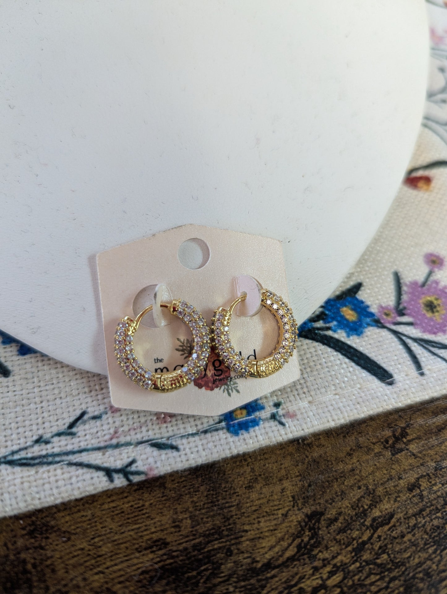 Crystal Hoops E004