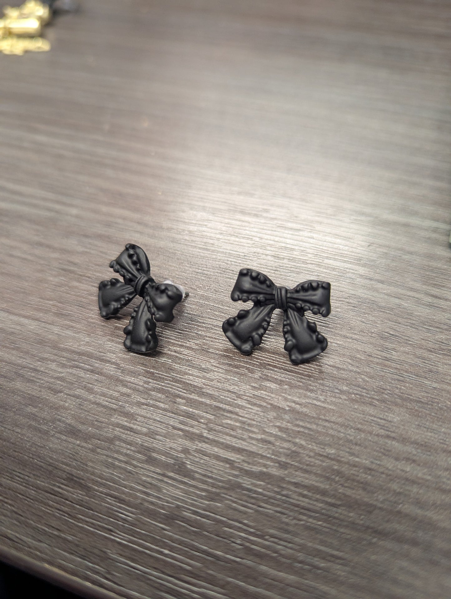 Black Bow Earrings
