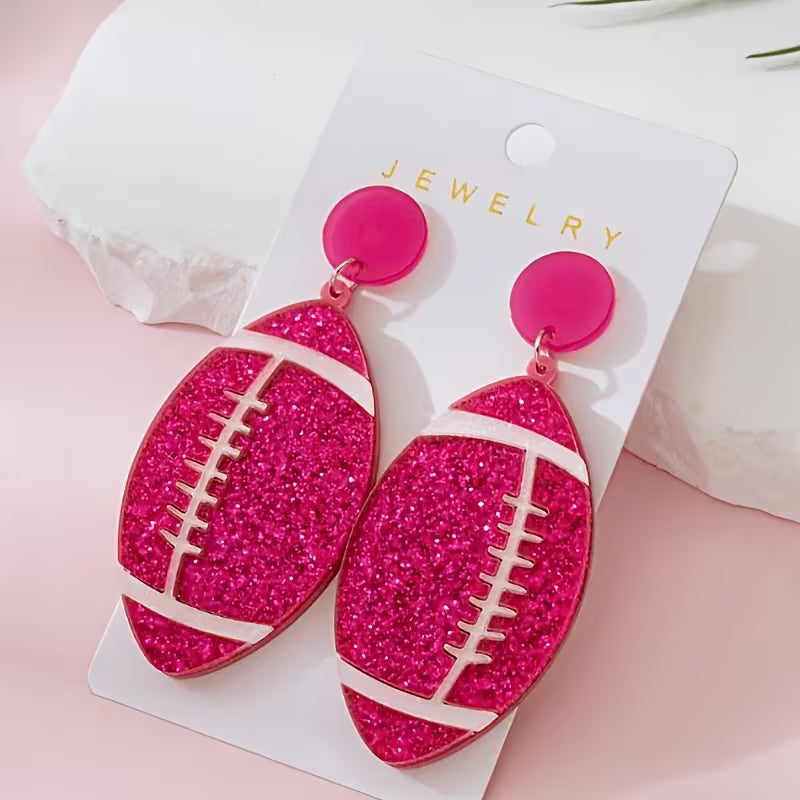 Pink Football Dangle