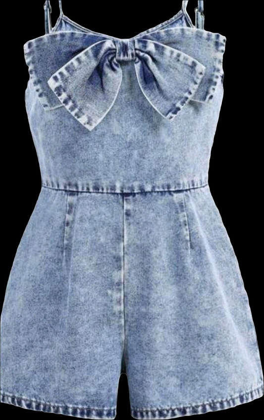 Girls Jean Romper