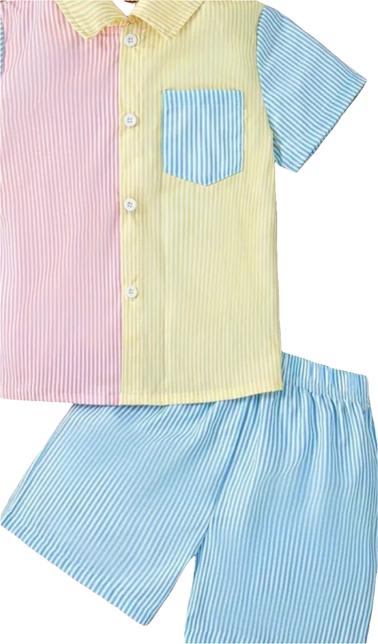 Boys Color Block Set