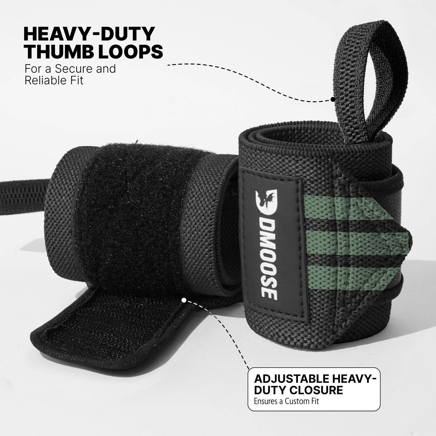 Wrist Wraps: Black Stripes / 18"