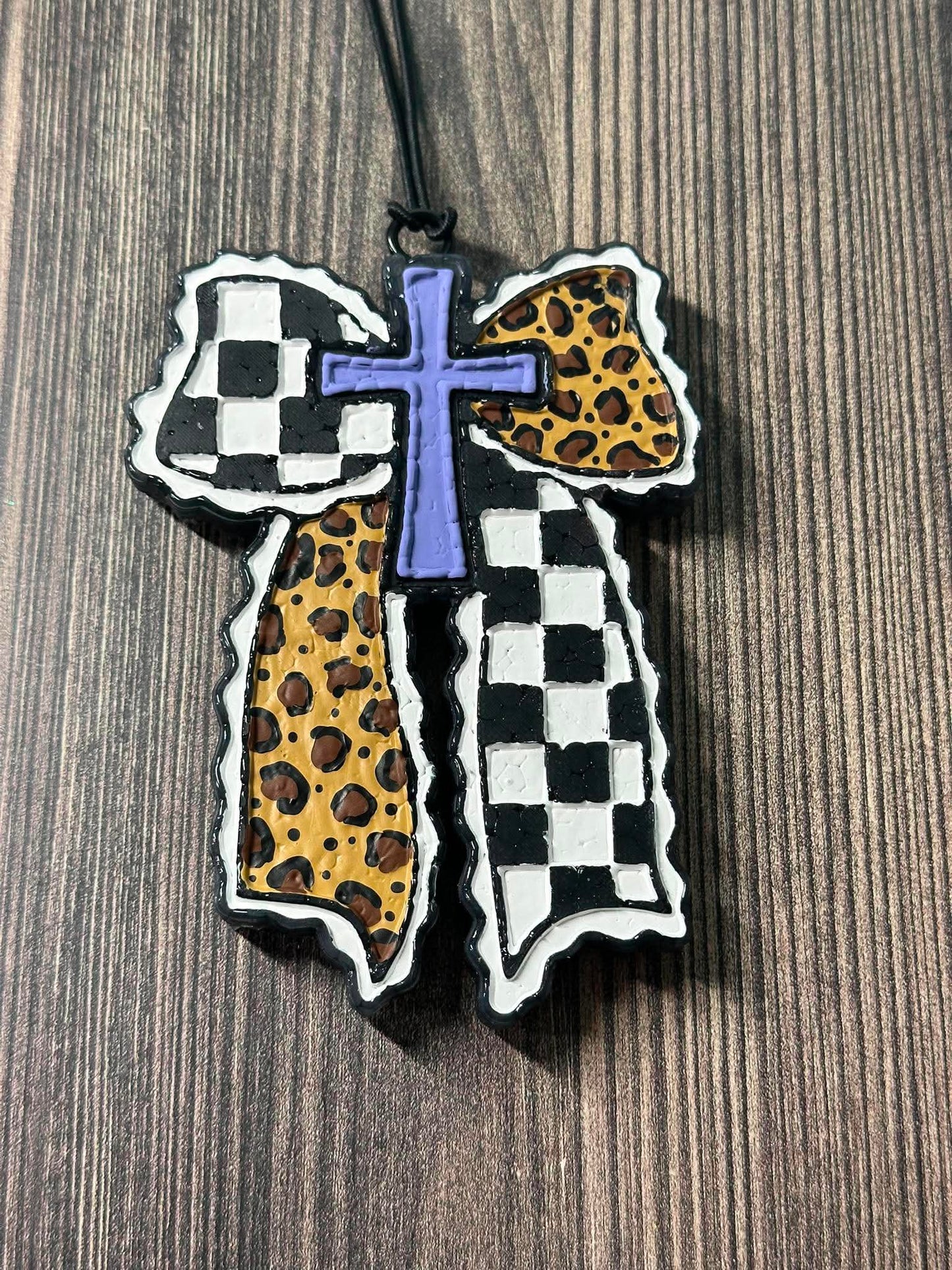 Leo/Checkered Cross Bow- Black Ice