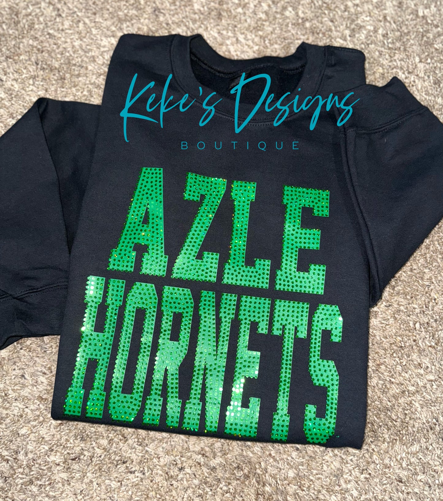 Azle Green Spangle Pullover