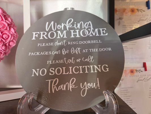 Work From Home Sign