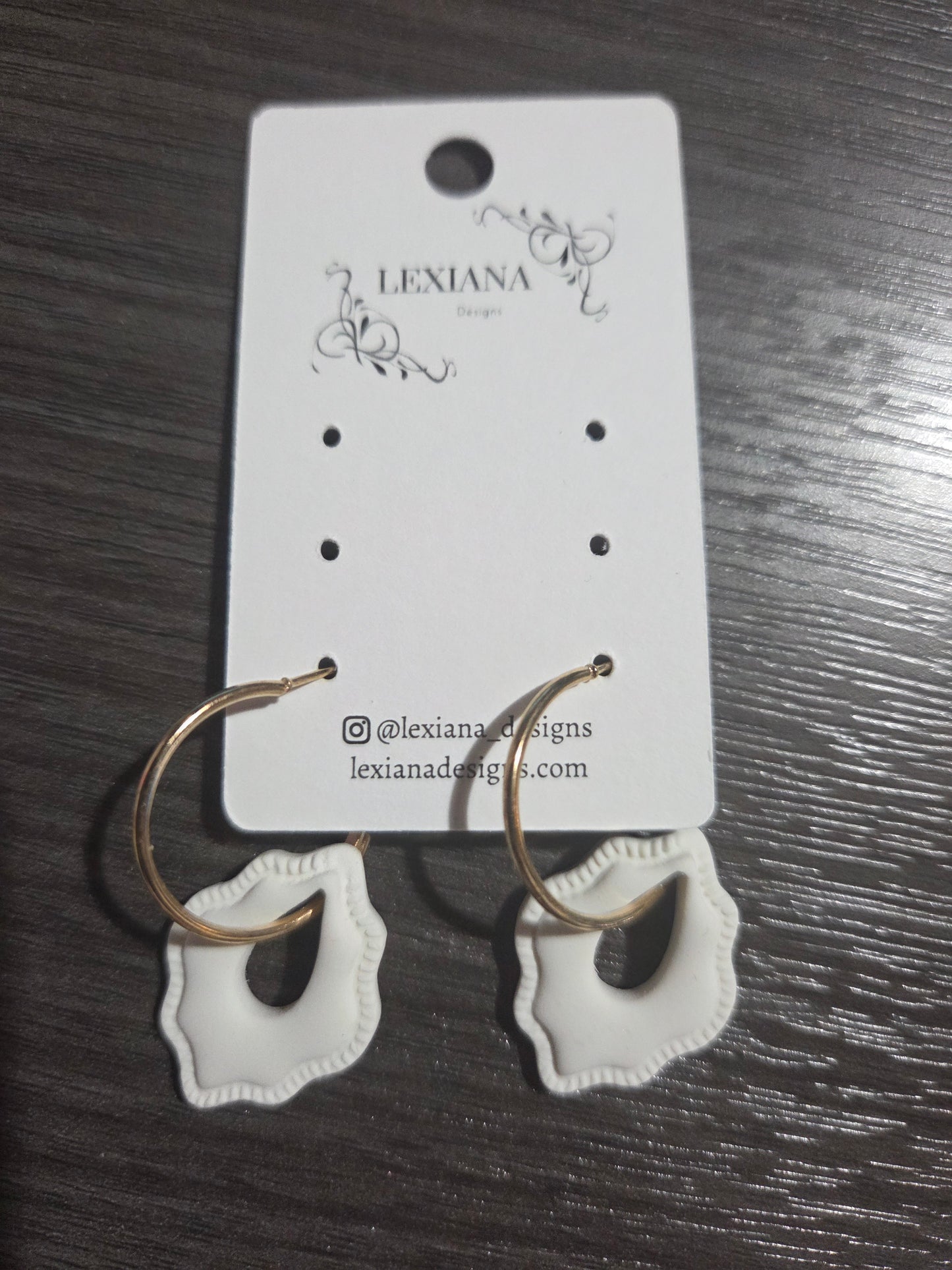 White Hoop Dangle