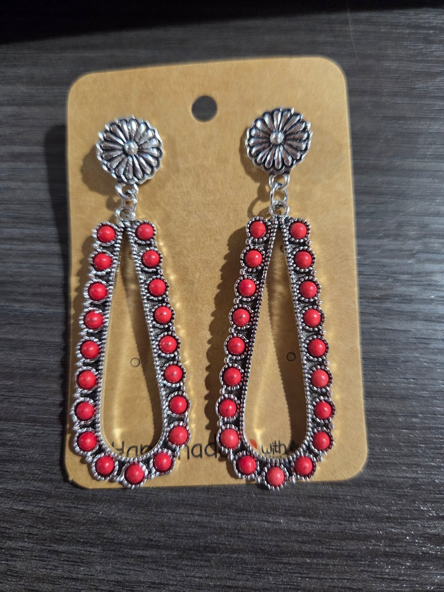 Concho Red Dangle