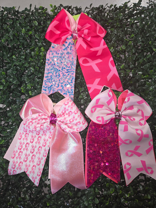 Cancer Ribbon Long Bow