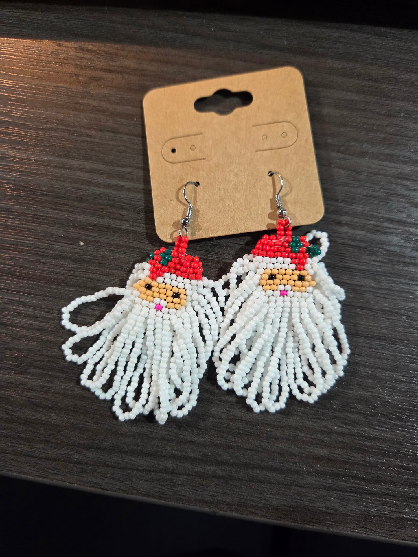 Beaded Santa Dangle
