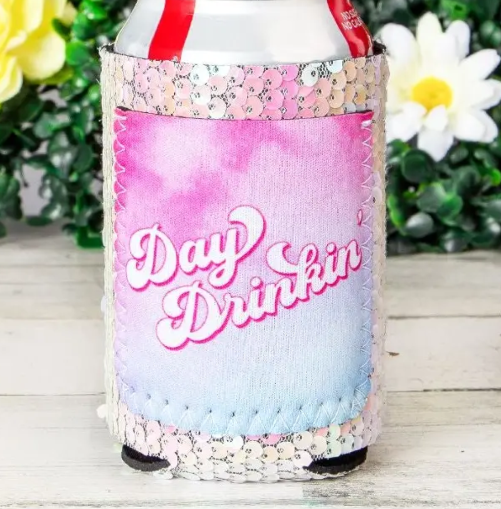 Day Drinkin' Sequin Koozie