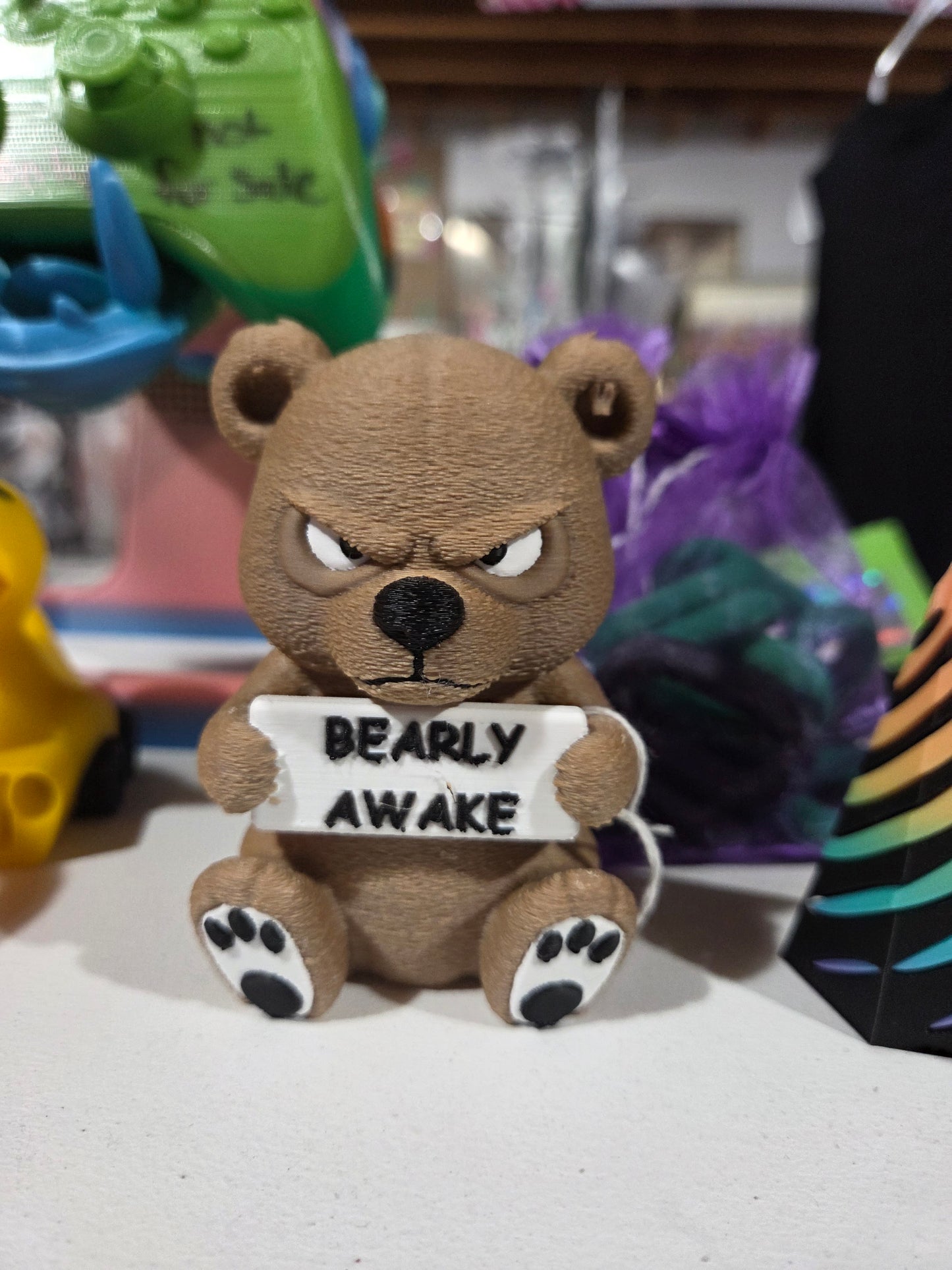 3D Bear With Sign