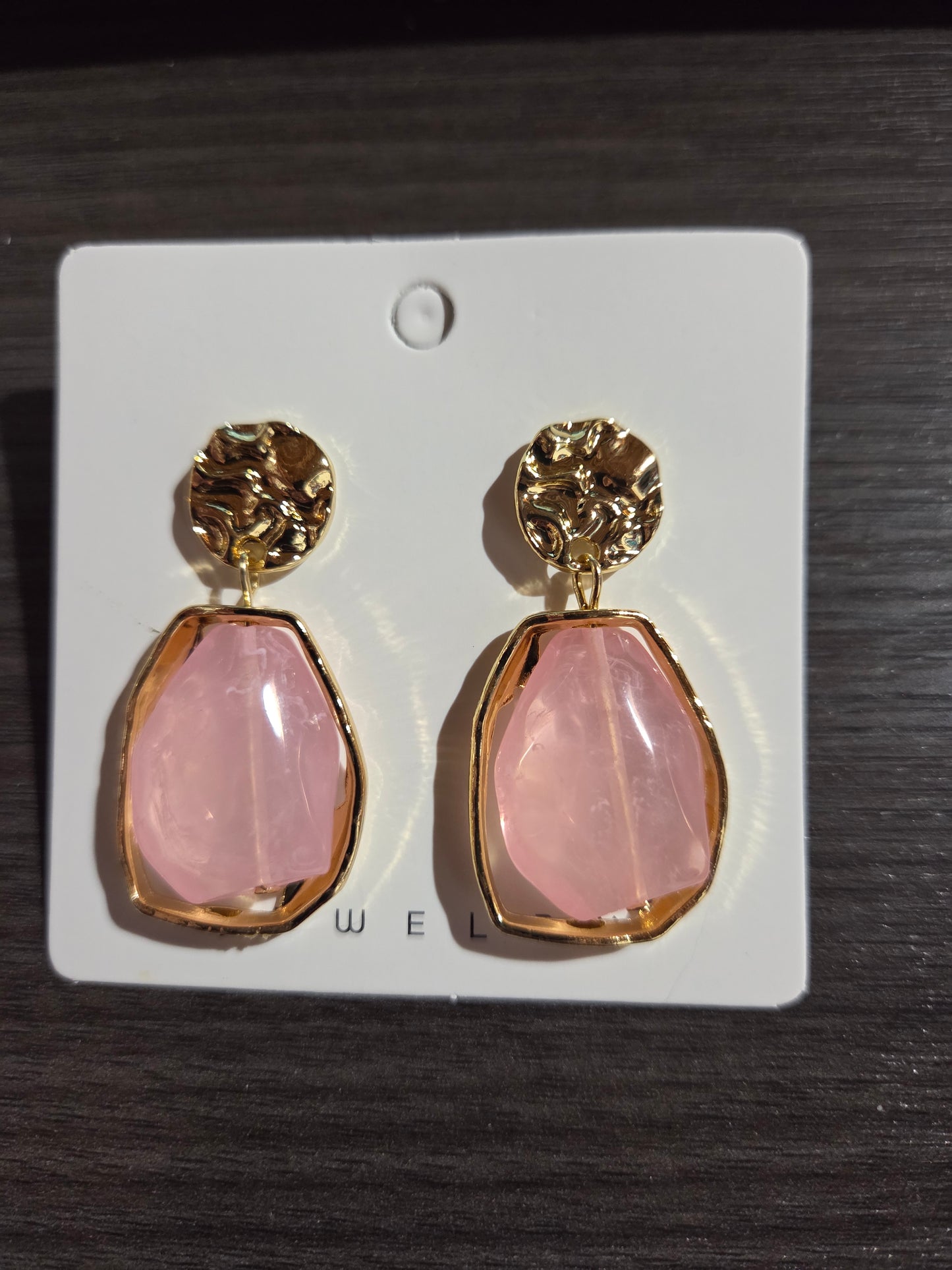 Pink Gemstone Dangle