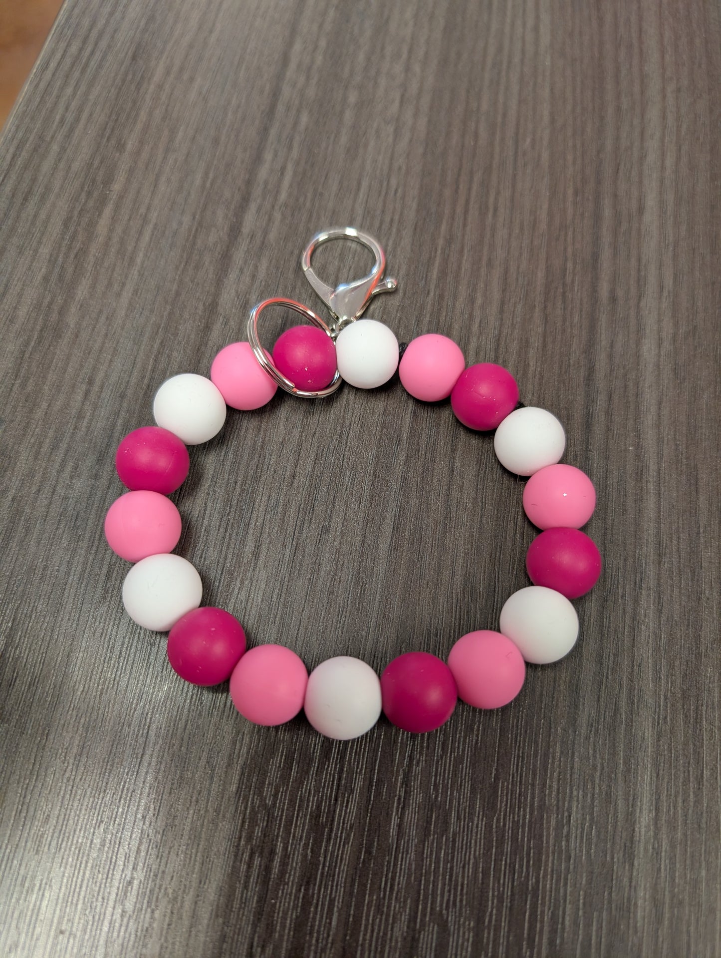 Pink White Wristlet