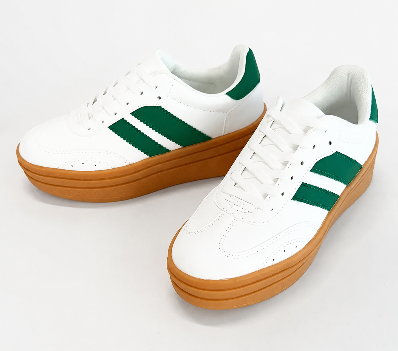 Green/White Platform Sneaker