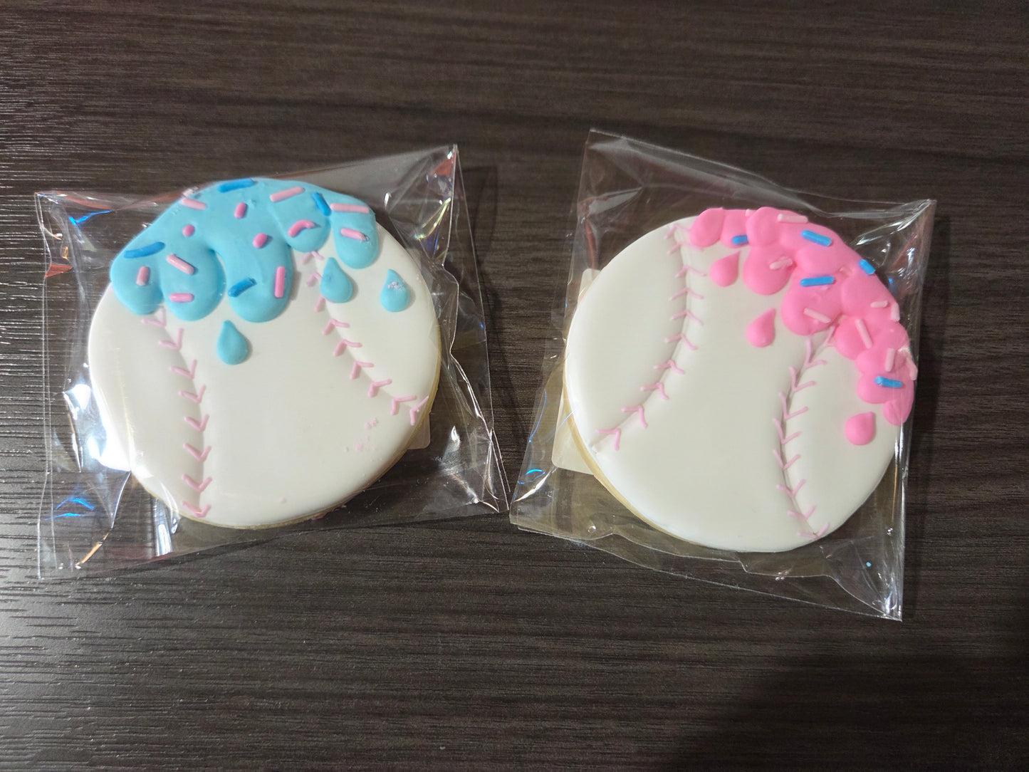 Baseball Drip Cookies