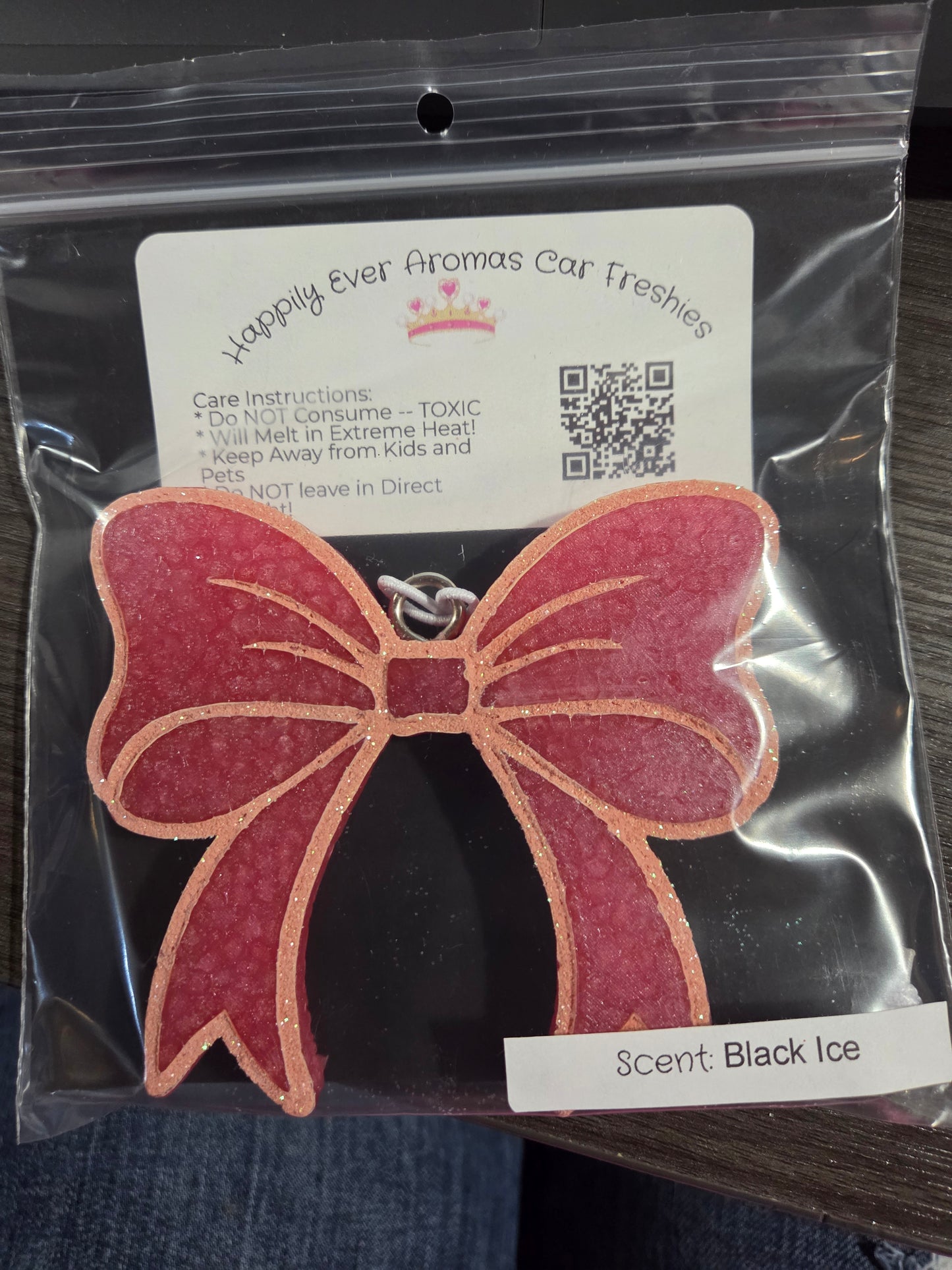 Pink Bow- Black Ice