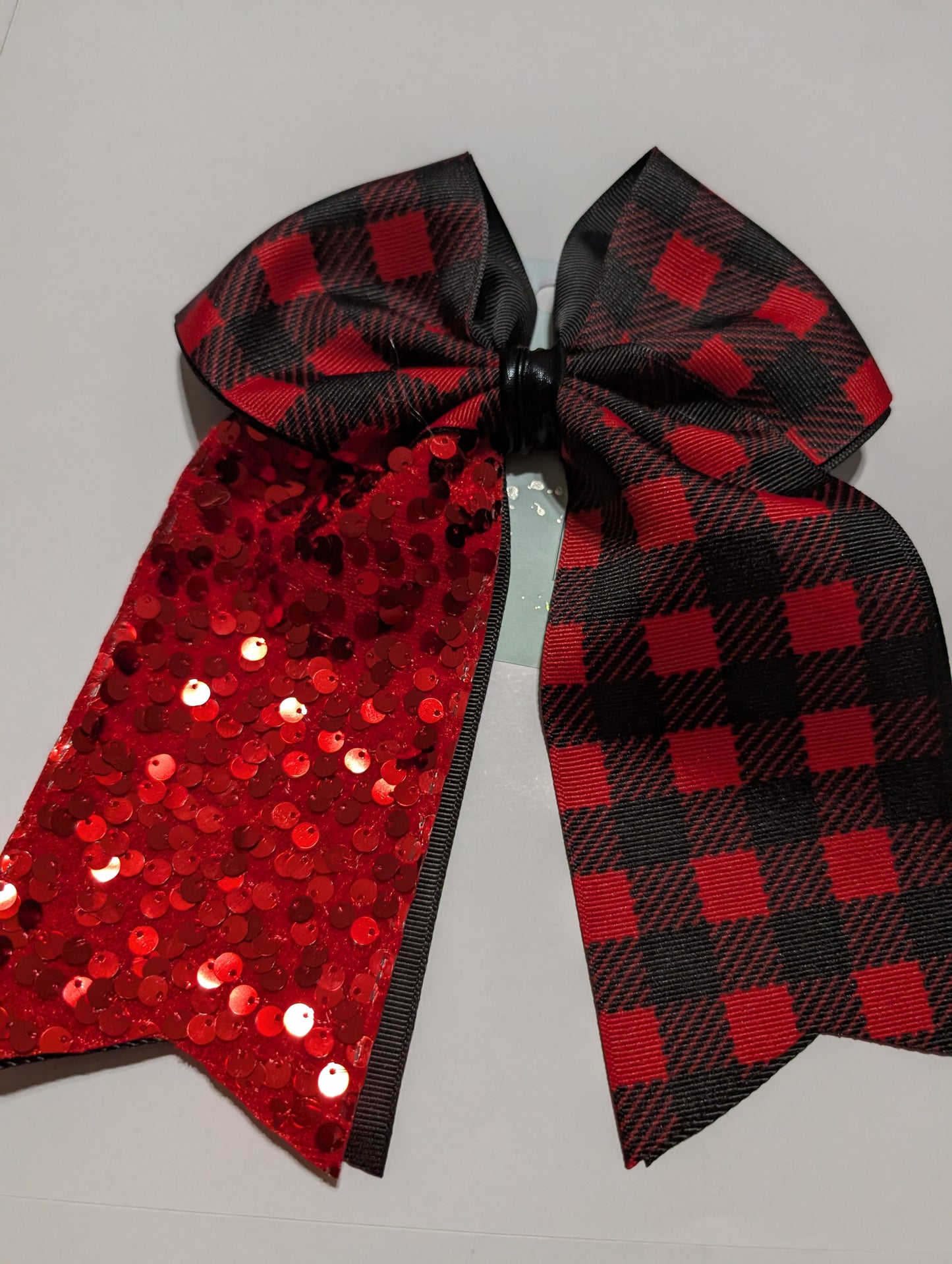 Sequin Red Black Plaid