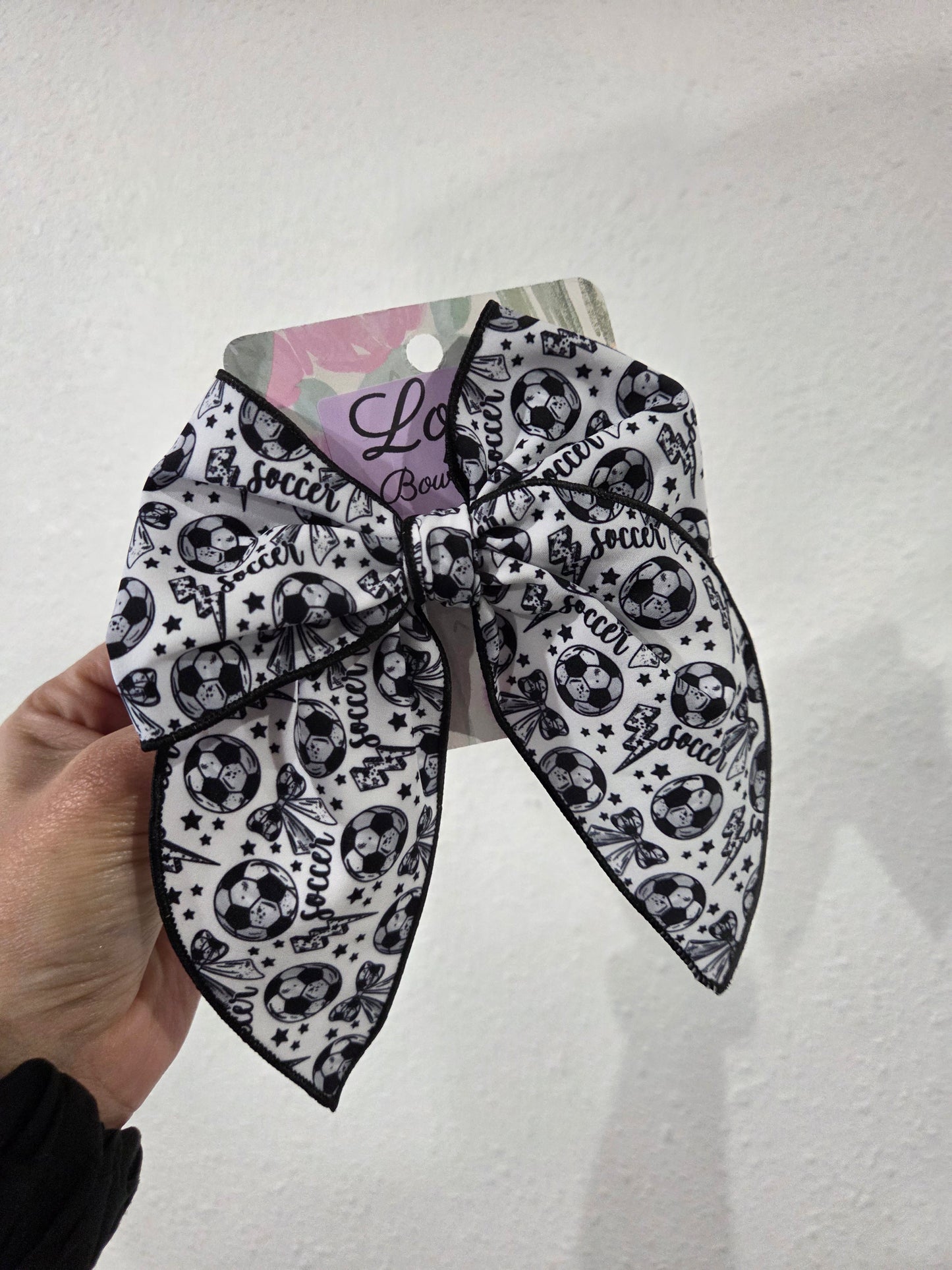 Soccer Fabric Bow