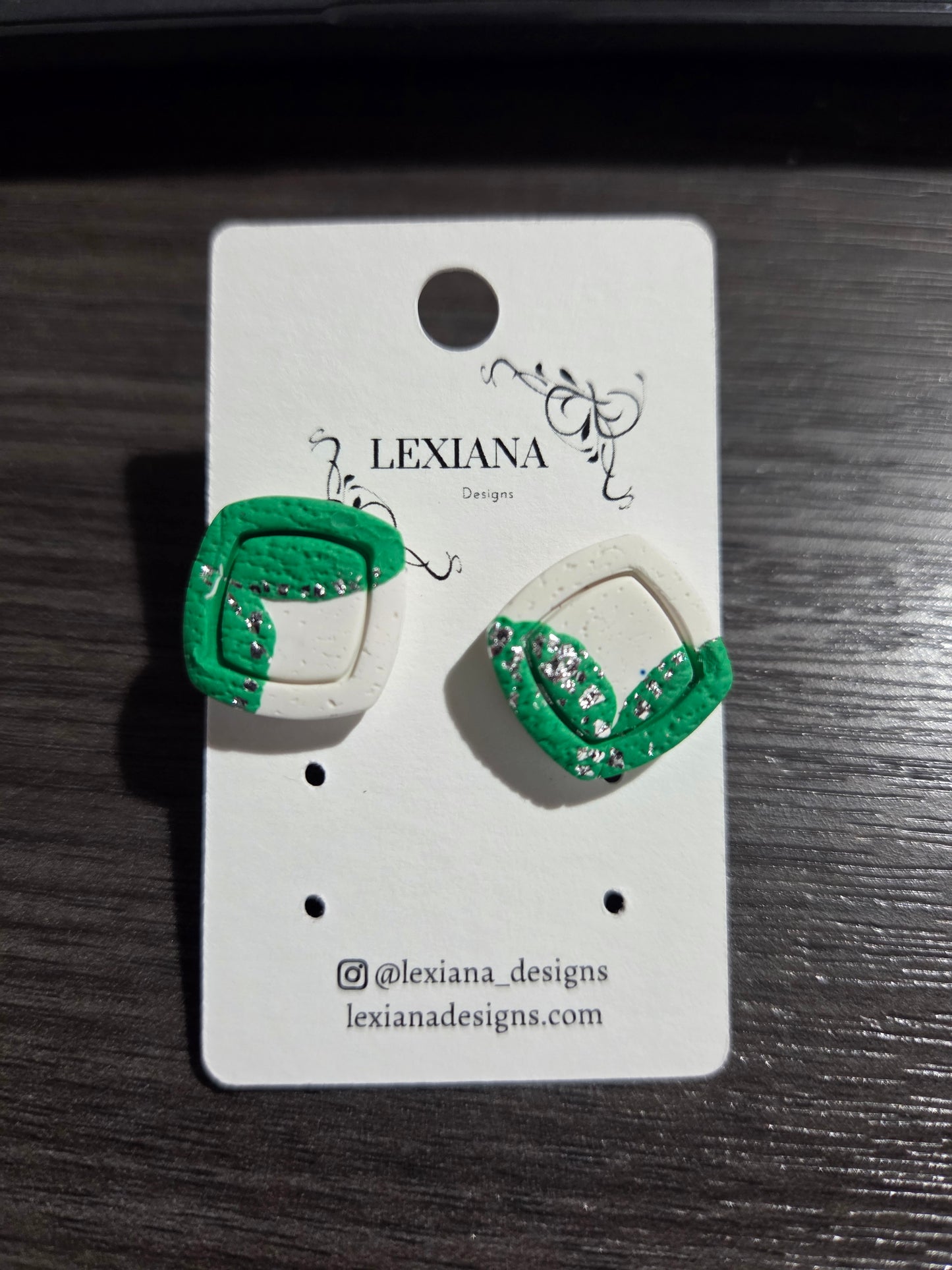 Square Green and White